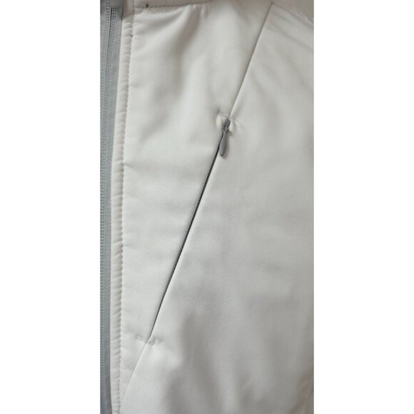 Boot Daddy Womems Medium White Zip Up Cowgirl Western Fleece Lined Logo Vest - Picture 5 of 15